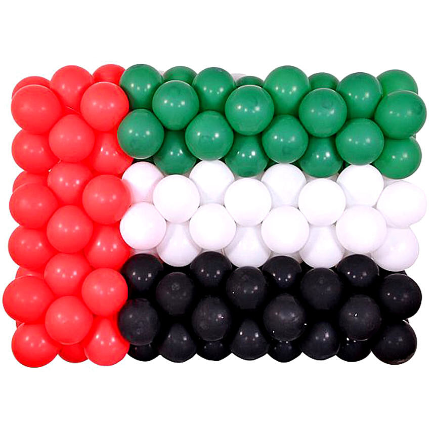 يوم الإمارت الوطني - 100 بالون شكل علم الإمارات: بالونات حفلات