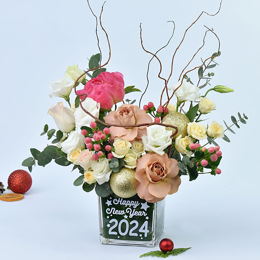 New Year 2023 Wishes Flowers: Peonies Flower Bouquets