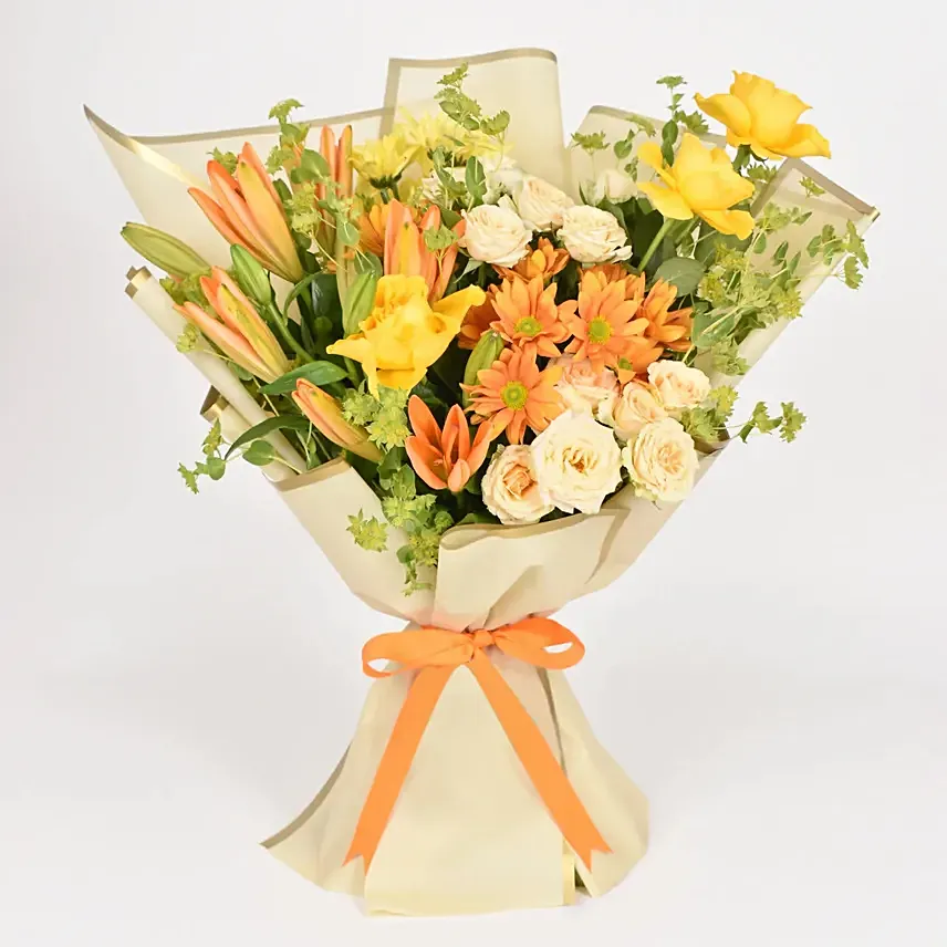 Birthday Flower Bouquet: Yellow Flowers