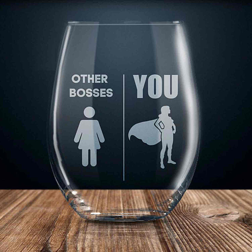 Others & You Engraved Glass: Boss Day Gifts