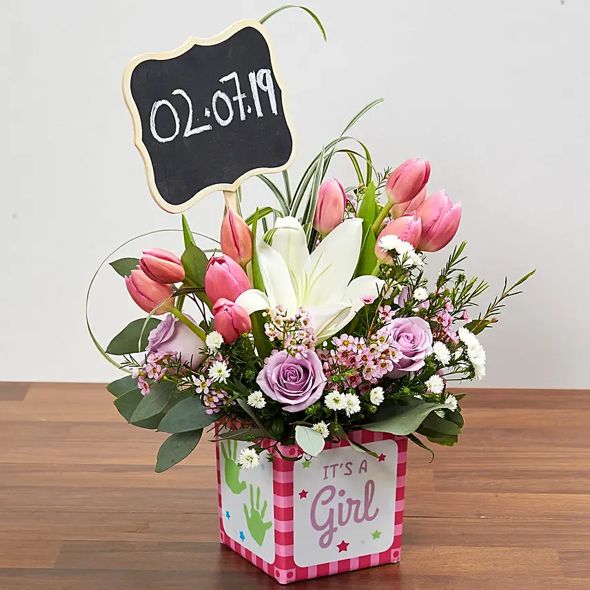 Pastel Flowers Arrangement: New Born Flowers 