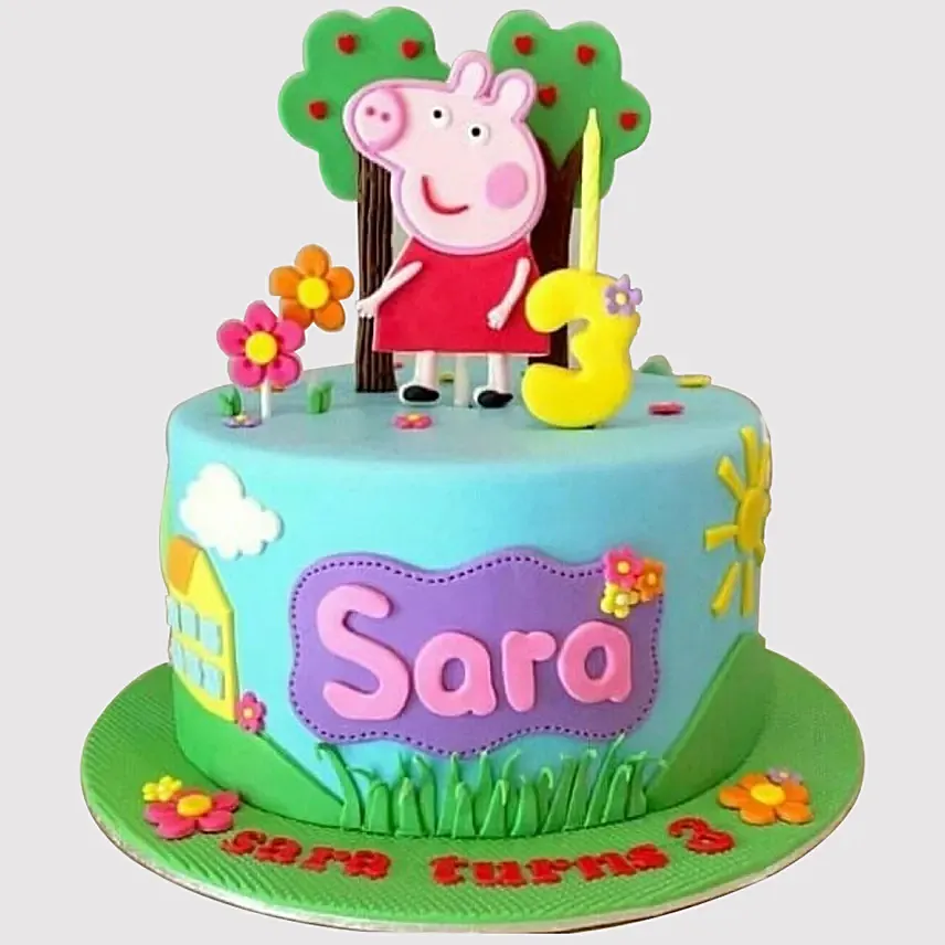 Peppa Pig Playground Cake: Peppa Pig Birthday Cake