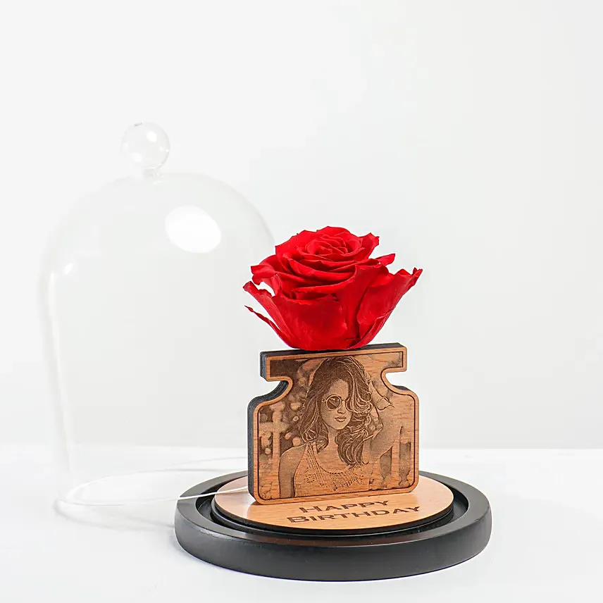 Personalized Red Forever Rose Arrangement: Personalised Gifts