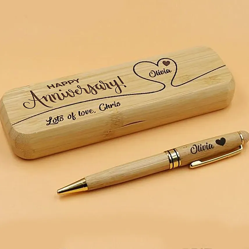 Personalised Anniversary Wishes Pen n Box: 