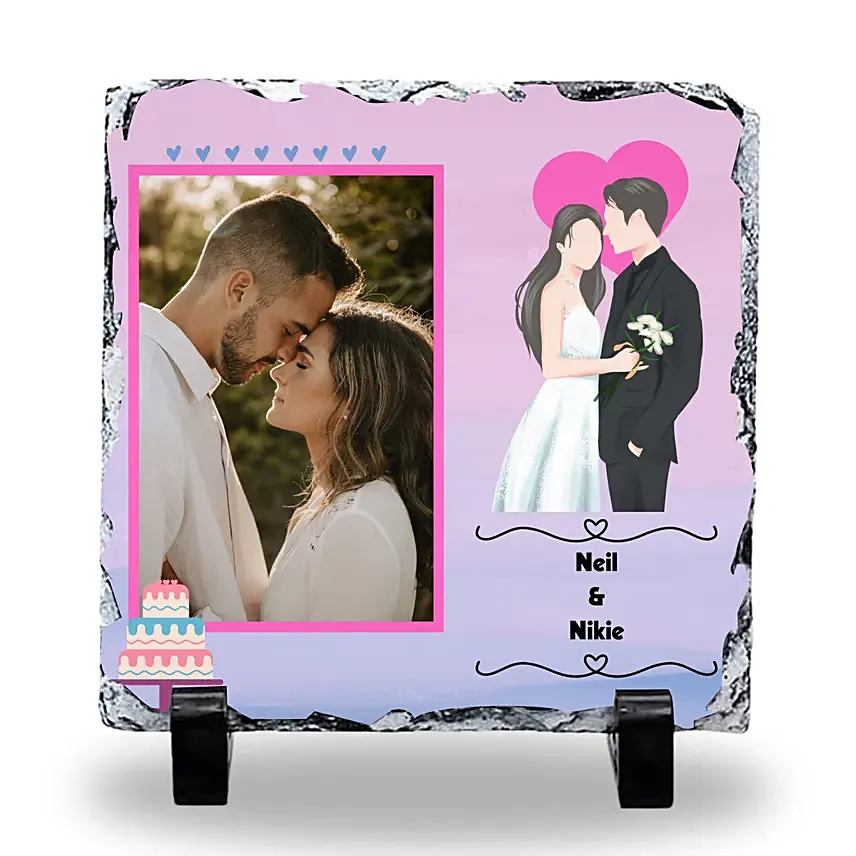 Personalised Bride and Grooms Frame: Personalised Photo Frames
