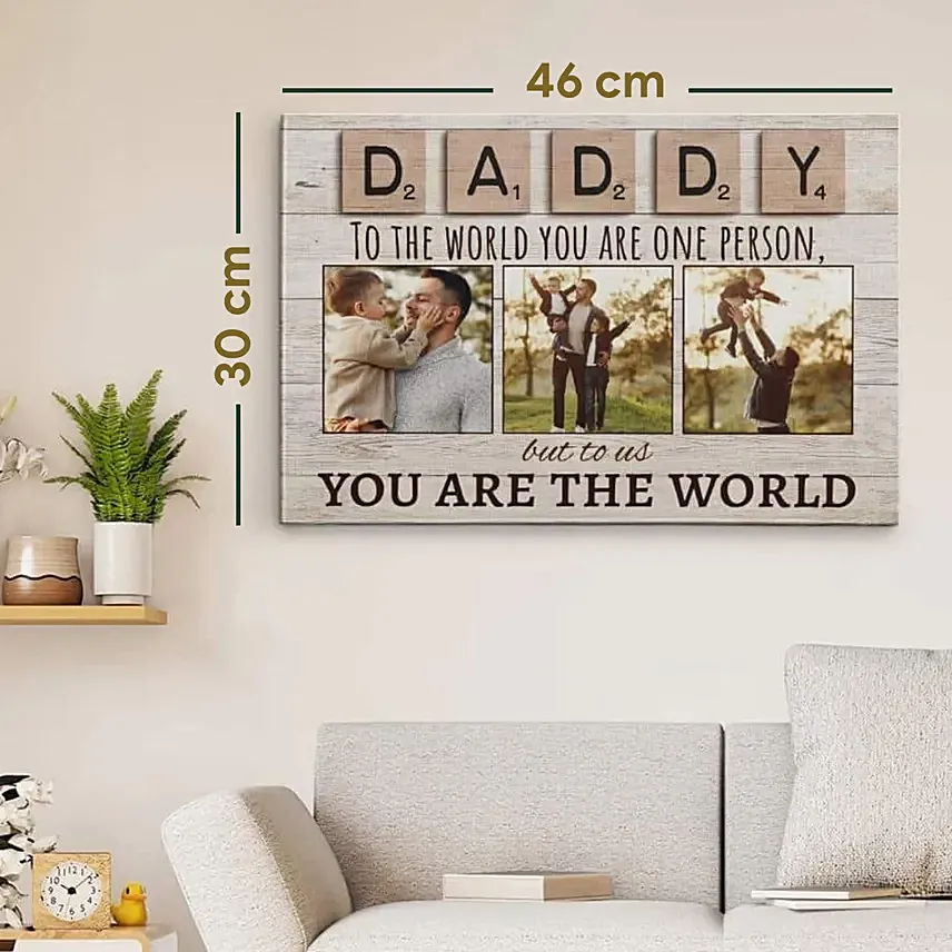 Personalised Canvas Photo Frame For DAD: Personalised Photo Frames