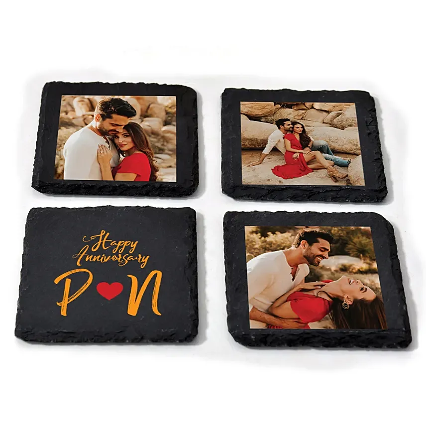 Personalised Coasters- Set Of 4: Romantic Gifts
