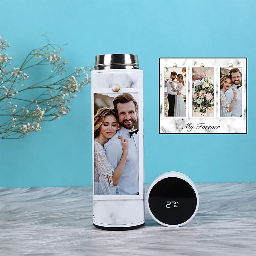 Personalised Photo Smart Bottle: Wedding Anniversary Gifts