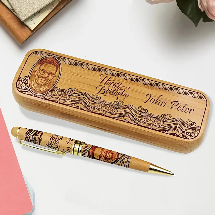 Personalised Wooden Pen: Birthday Personalised Gifts