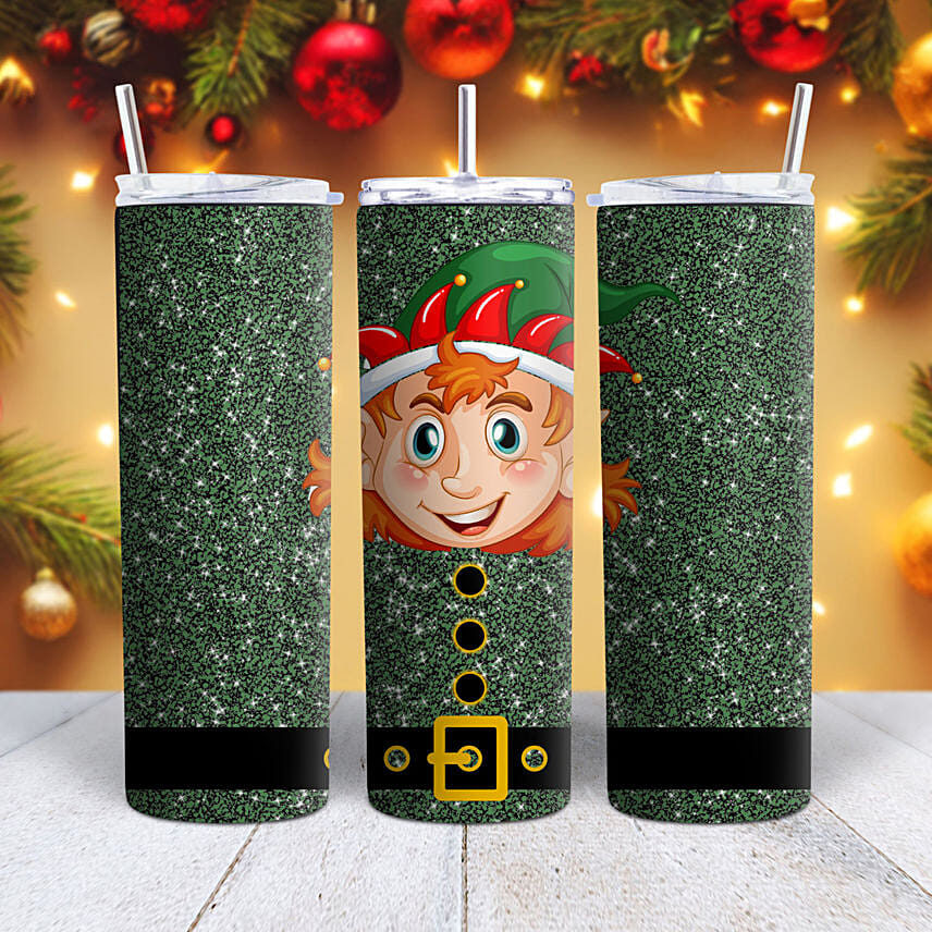 X mas Elf Travel Sipper: Personalised Christmas Gifts