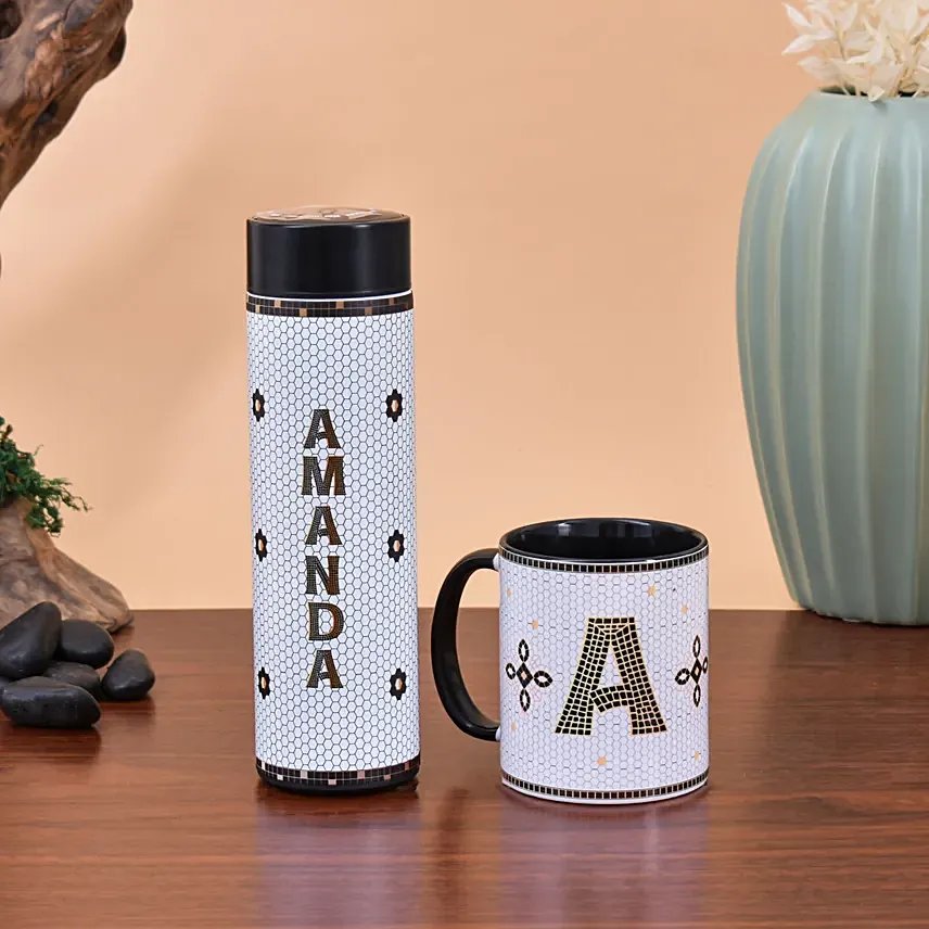 Personlized Mug And Bottle Combo: Personalised Gifts