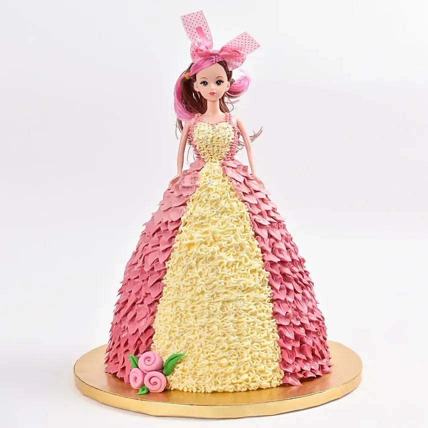 Pink Princess Cake: Princess Barbie Cake