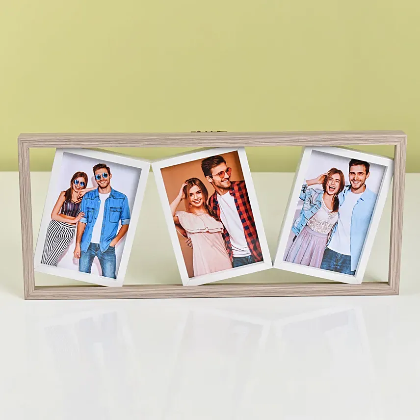 Premium 3 Photo Collage Wooden Frame: Romantic Gifts