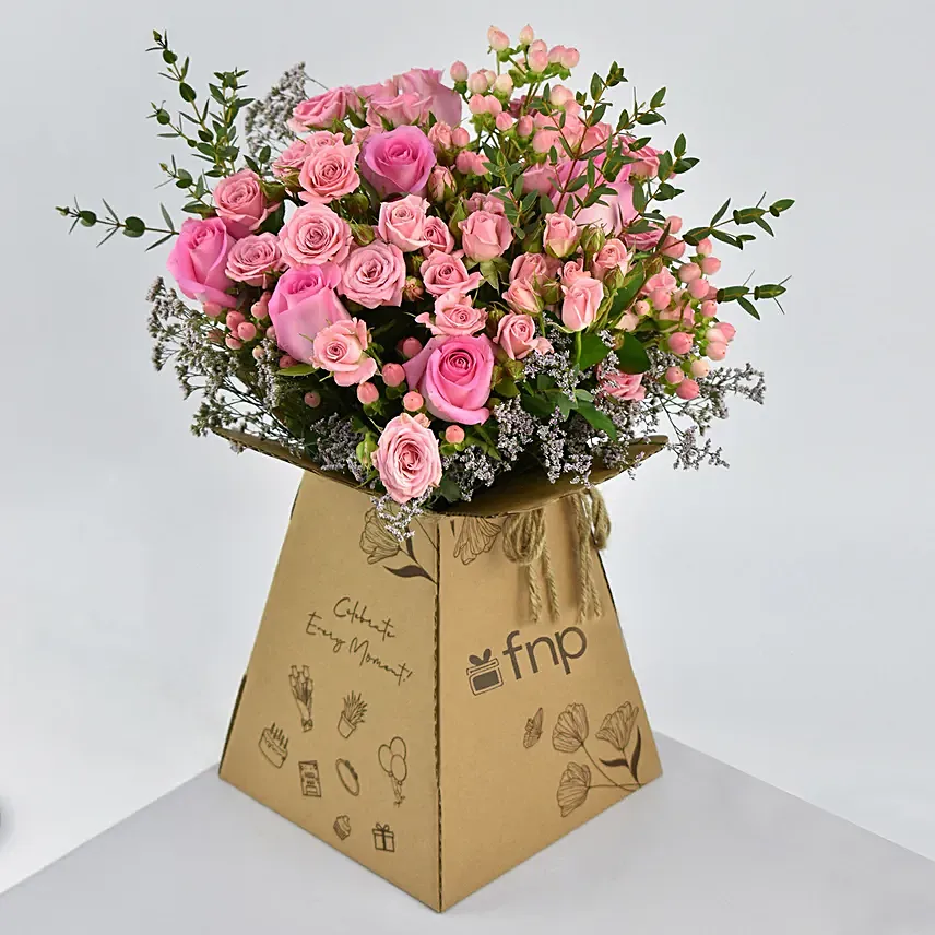 Pretty Pink Rose Bunch: Same Day Delivery Gifts for Mothers Day