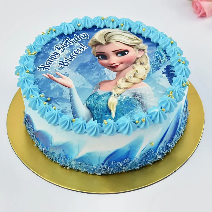 Princess Elsa Birthday Cake: 1 year birthday cake