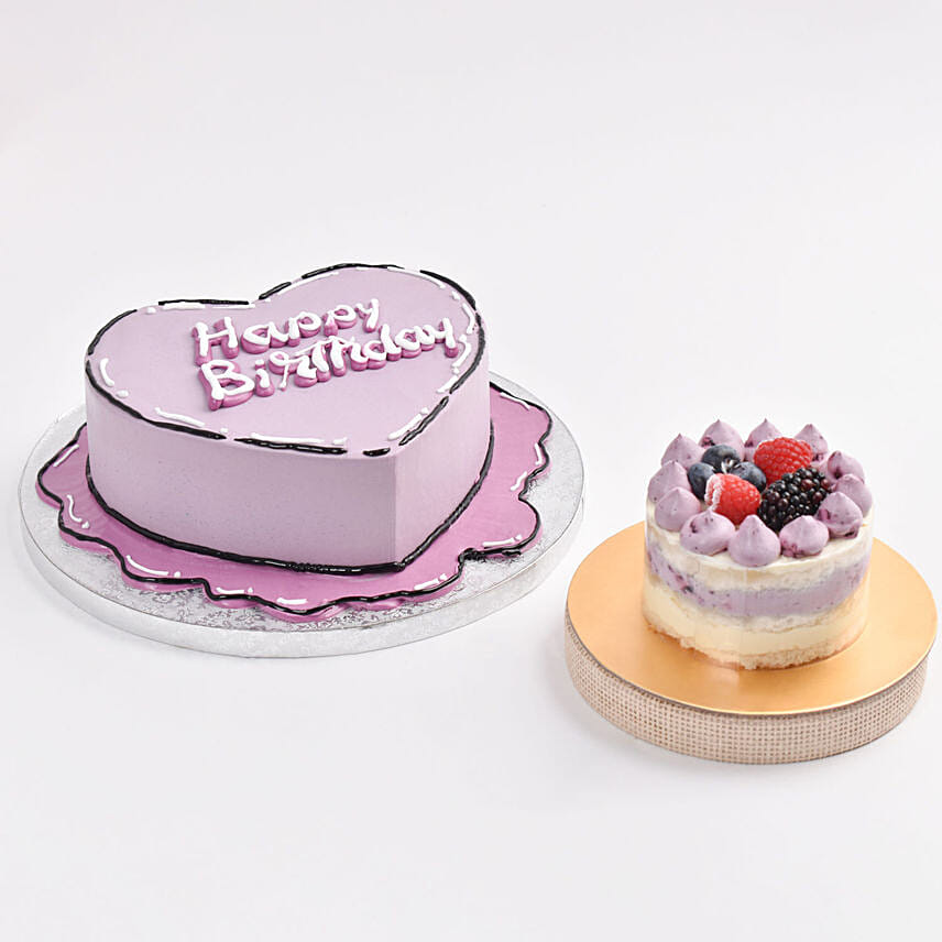 Purple Fantacy Cake Combo: Vanilla Cakes