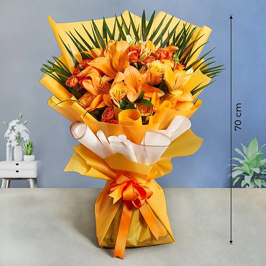 Radiance of Floral Beauty: Yellow Roses Bouquet
