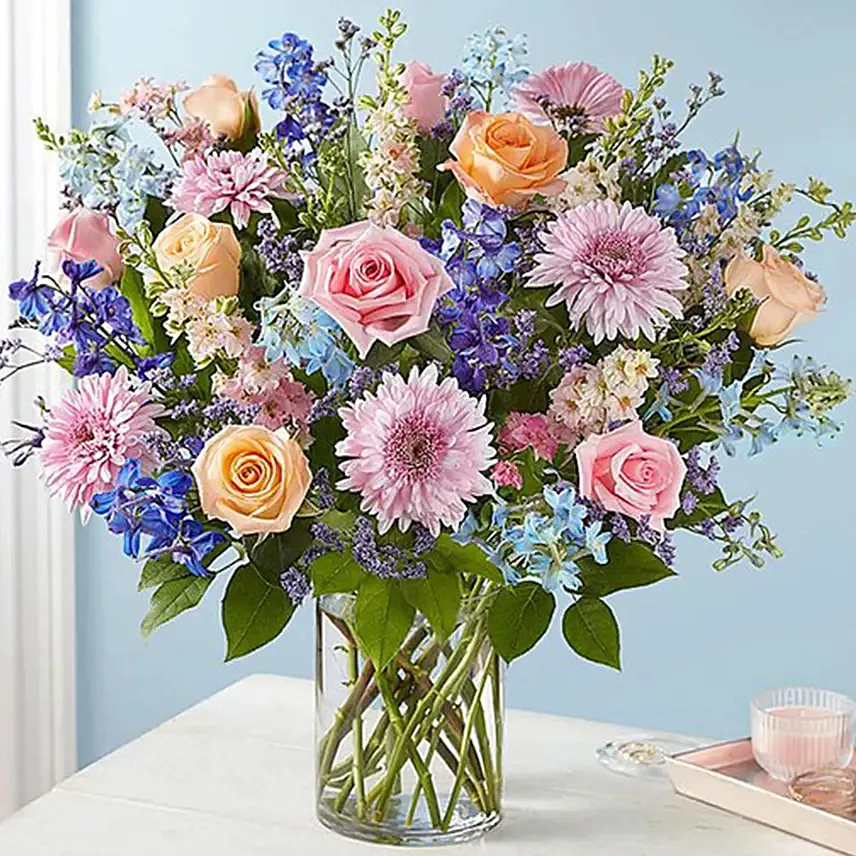 Radiant Blooms - Bunch of Colourful Flowers: Birthday Gifts