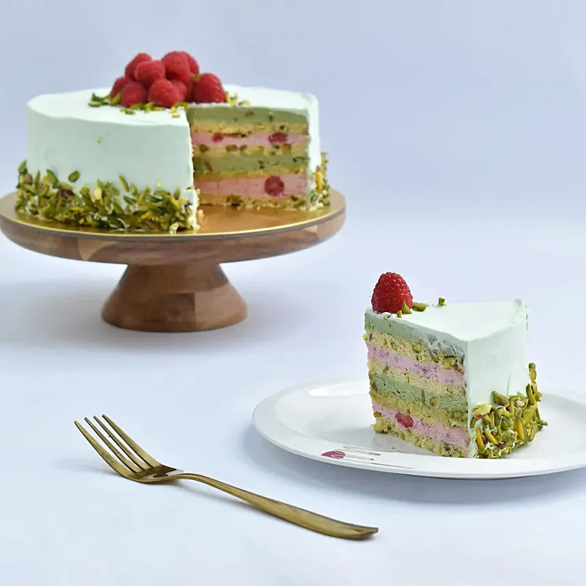 Raspberry Pistachio Cake: Birthday Cake in Abu Dhabi