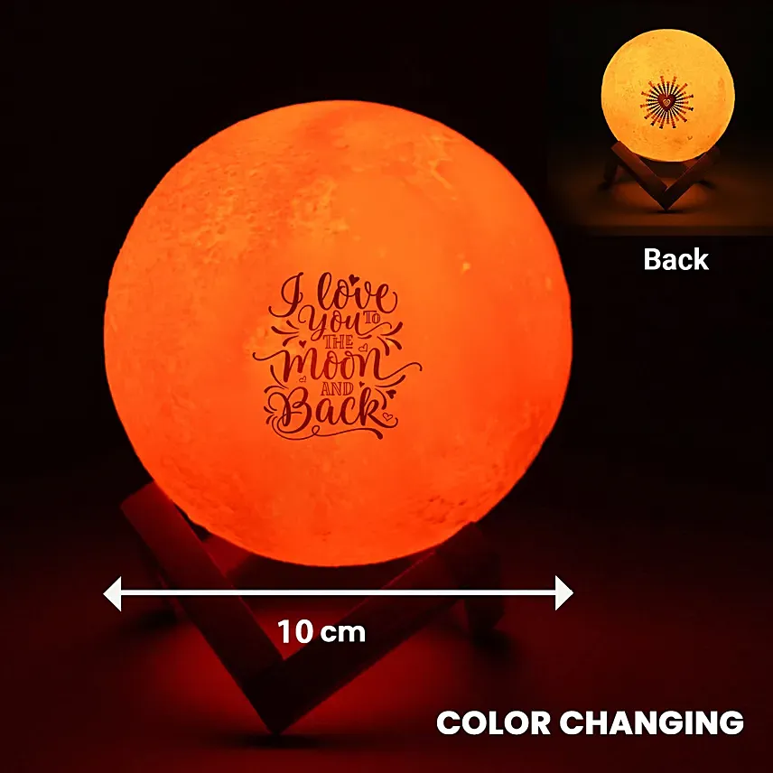 Rays of Love Moon Lamp: Rose Day Gifts