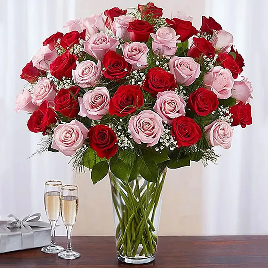 Rhapsody of 50 roses: Birthday Flower Arrangements
