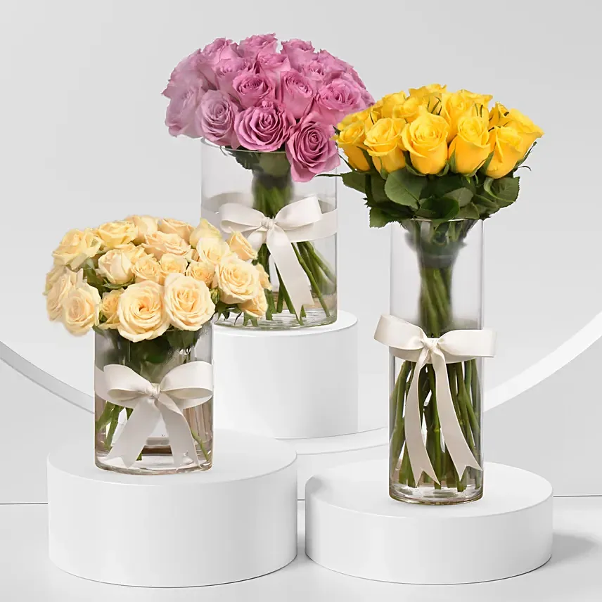 Roses Beauty Trio: Wedding Flowers 