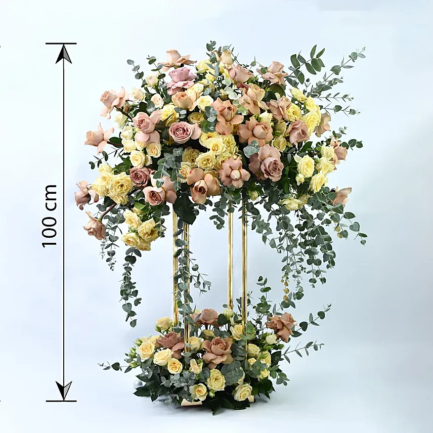 Roses Harmony: Flowers Stand Arrangement