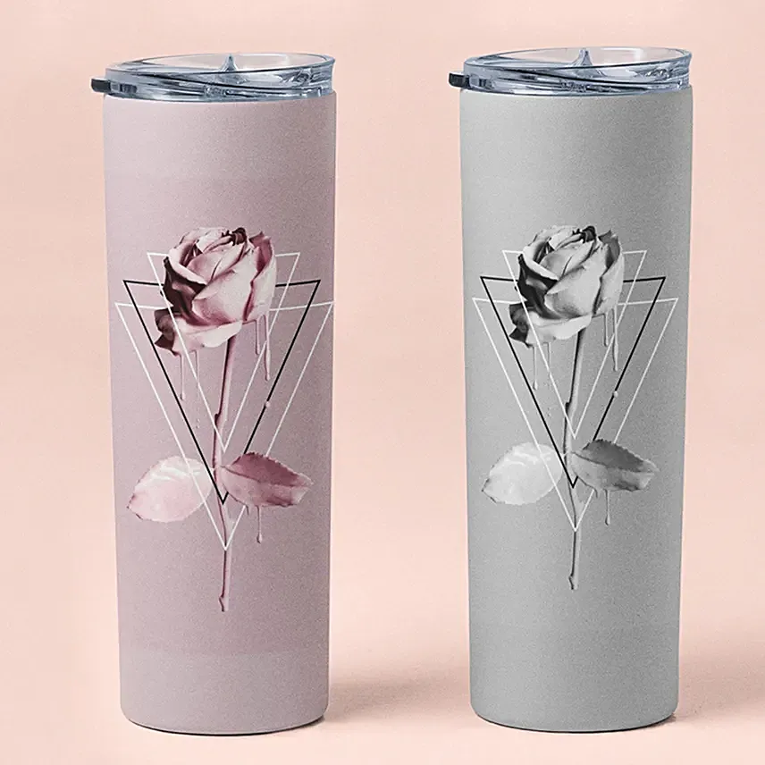 Rose Theme Tumbler Set: Personalised Gifts Offers