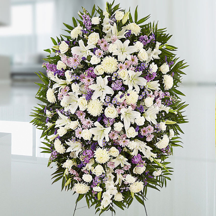 Royal Flower Stand: Purple Flowers