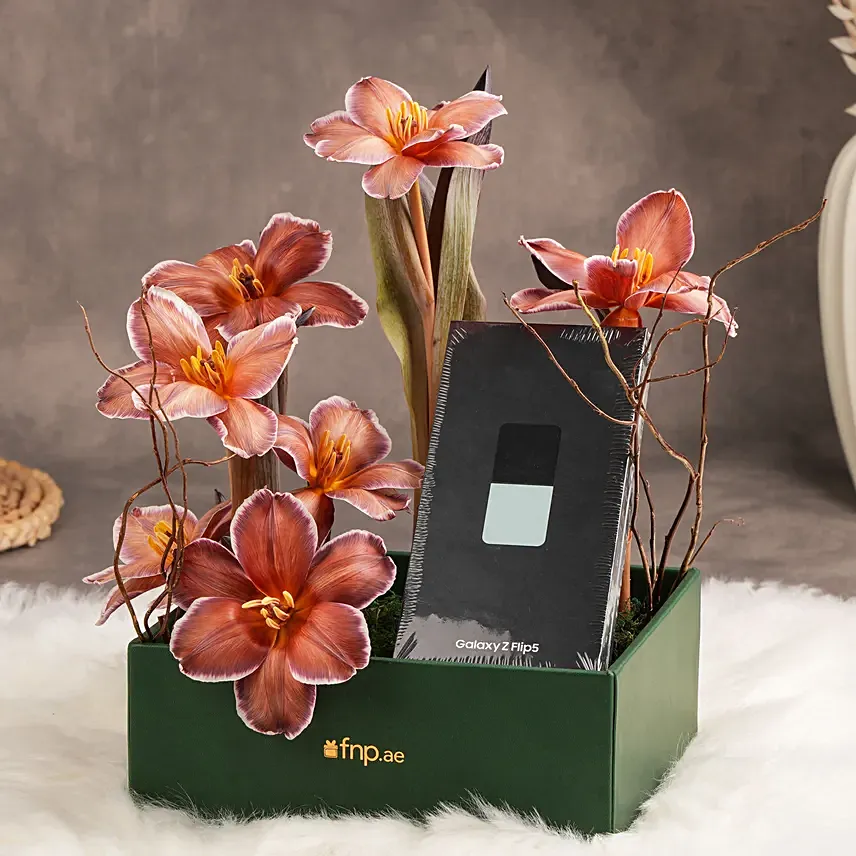 Samsung Z Flip 5 Gift with Tulips: 