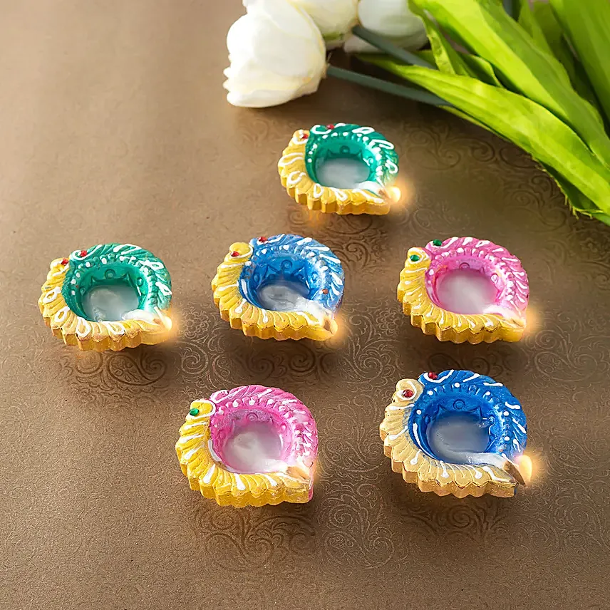 Set of 6 Diya: هدايا ديكور