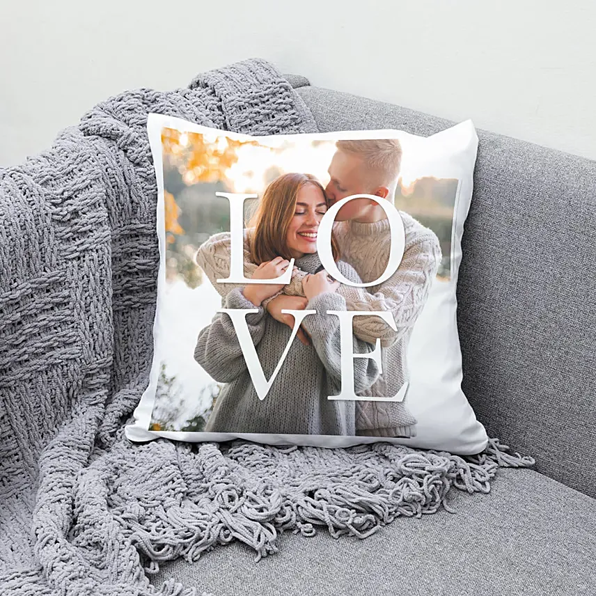 Shadow of Love Personalised Cushion: Customized Gifts for him