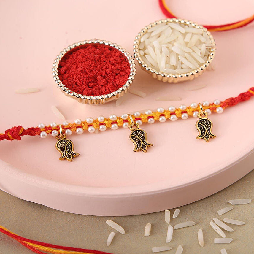 Sneh Feng Shui Beads Rakhi: Mauli Rakhi