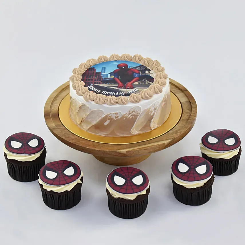 Spiderman Birthday Cake With Cupcakes: Spiderman Cakes