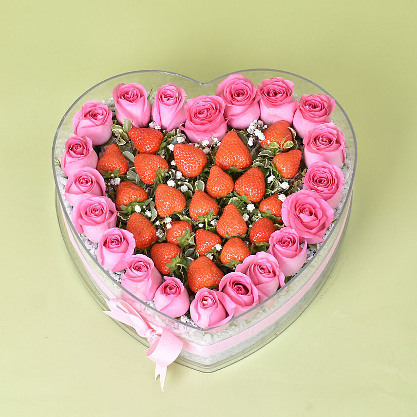 Strawberry Love: Flowers And Fruits
