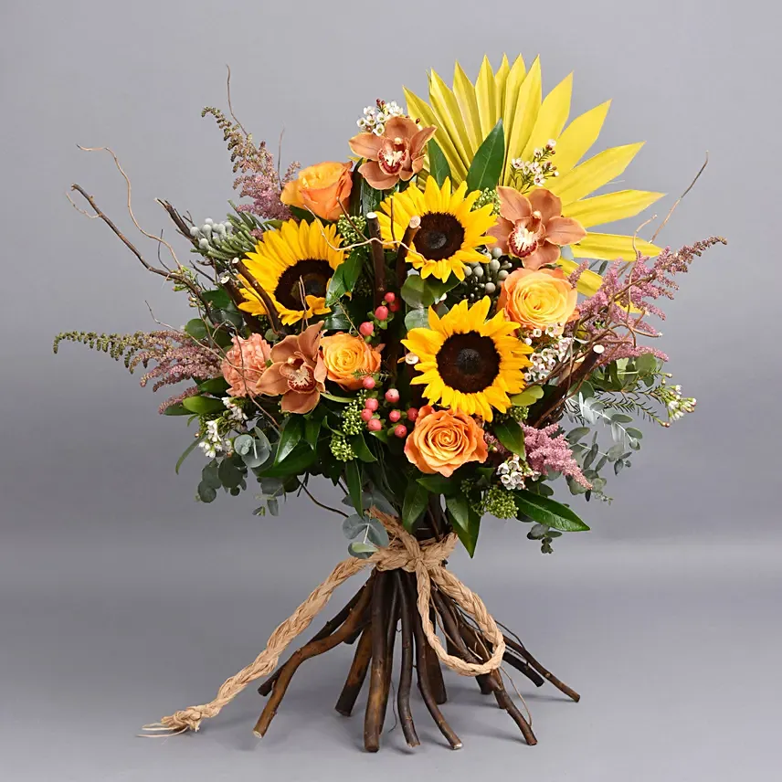 Sunflowers Shine Bouquet: Onam Flowers