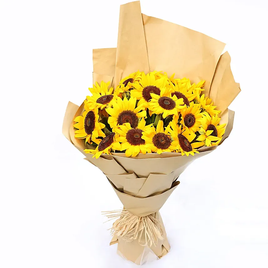 Sunny Hill 20 Sunflowers Bouquet: Just Because Gifts 