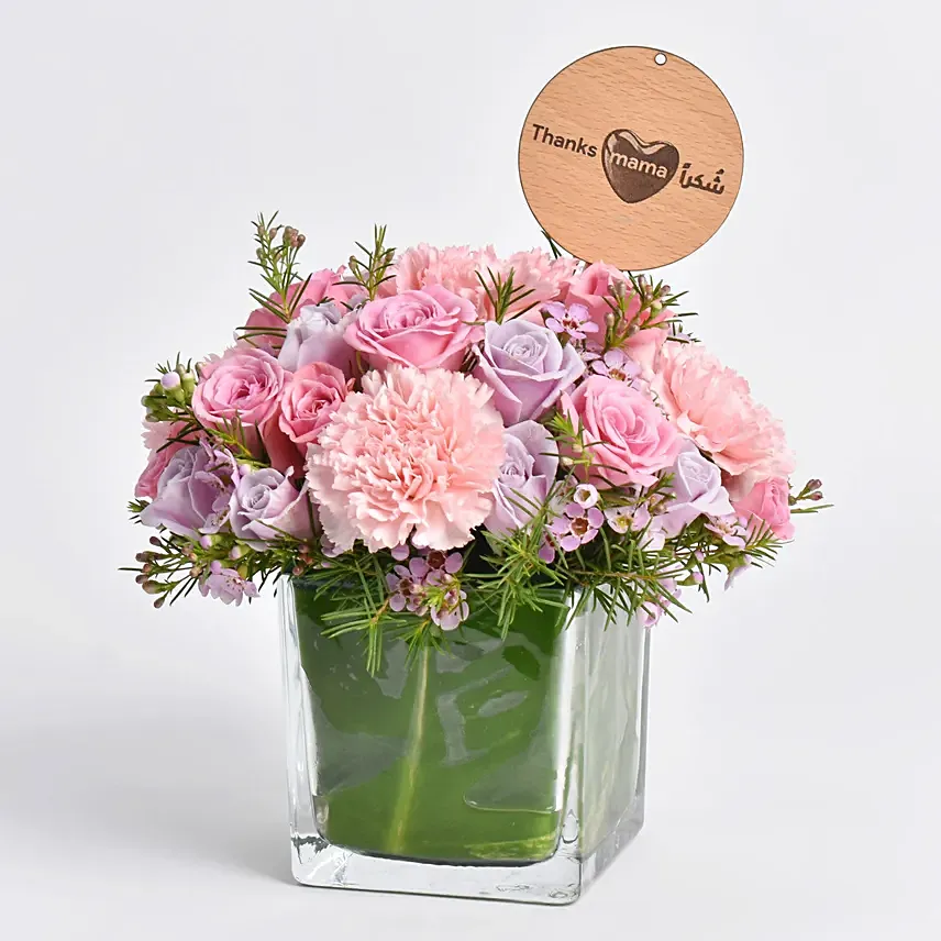 Thanks Mama Flower Arrangement: Mothers Day Gifts in Sharjah