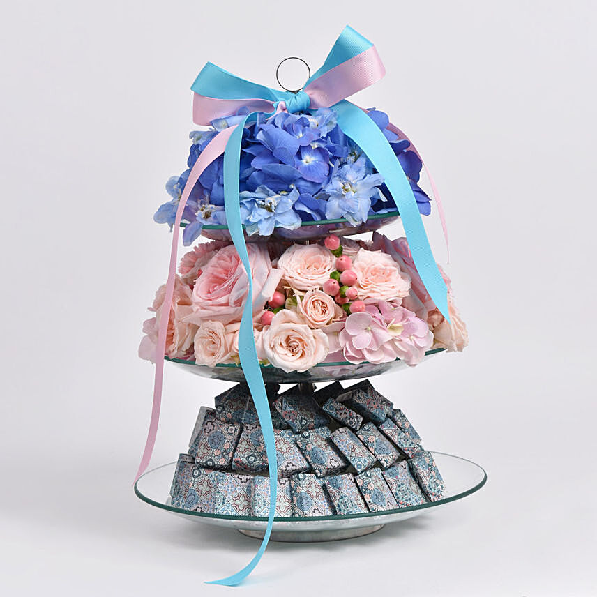 Tier of Petals and Chocolate: New Arrival Flowers