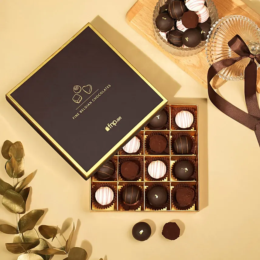 Truffle Temptation Box Of 16: Gifts For Chocolate Day