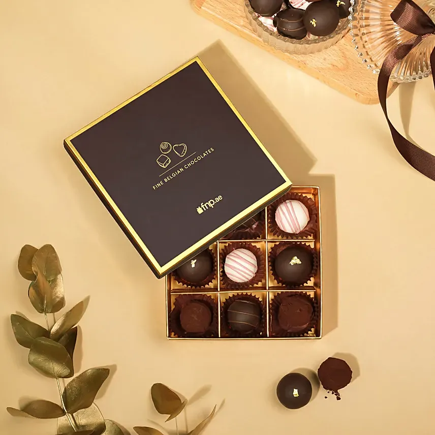 Truffle Temptation Box Of 9: Gift Delivery Abu Dhabi