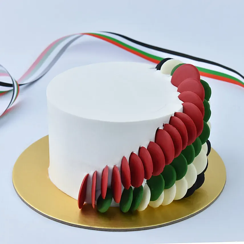 UAE Flag Color Delicious Cake: 