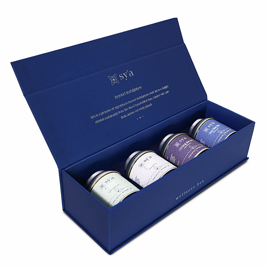 Sy'a Wellness Box With Assorted Teas: Tea and Coffee Gift Hampers
