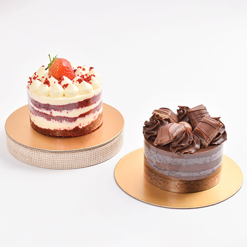 Velvet Choco Duet Delight: Mono Cakes