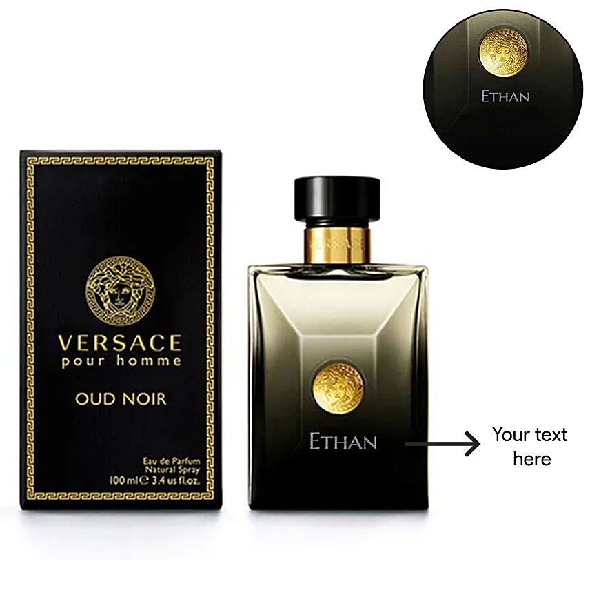 Versace Pour Homme Oud Noir by Versace for Men Personalised: Wedding Anniversary Gifts