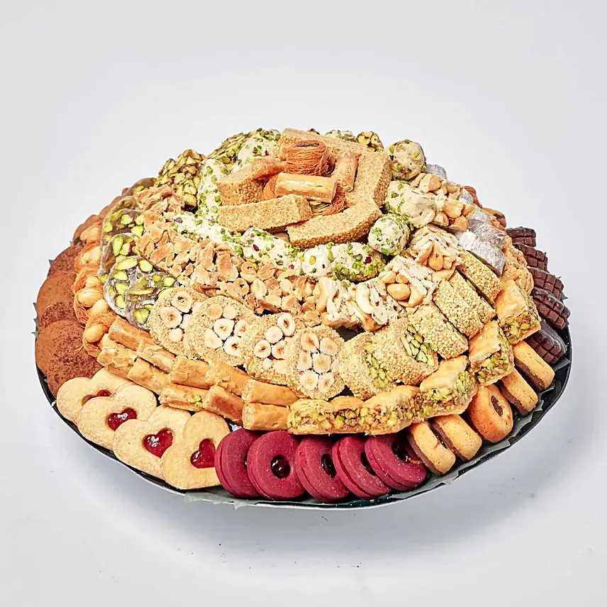 Wafi gourmet Assorted sweet basket:  Arabic Sweet Shop