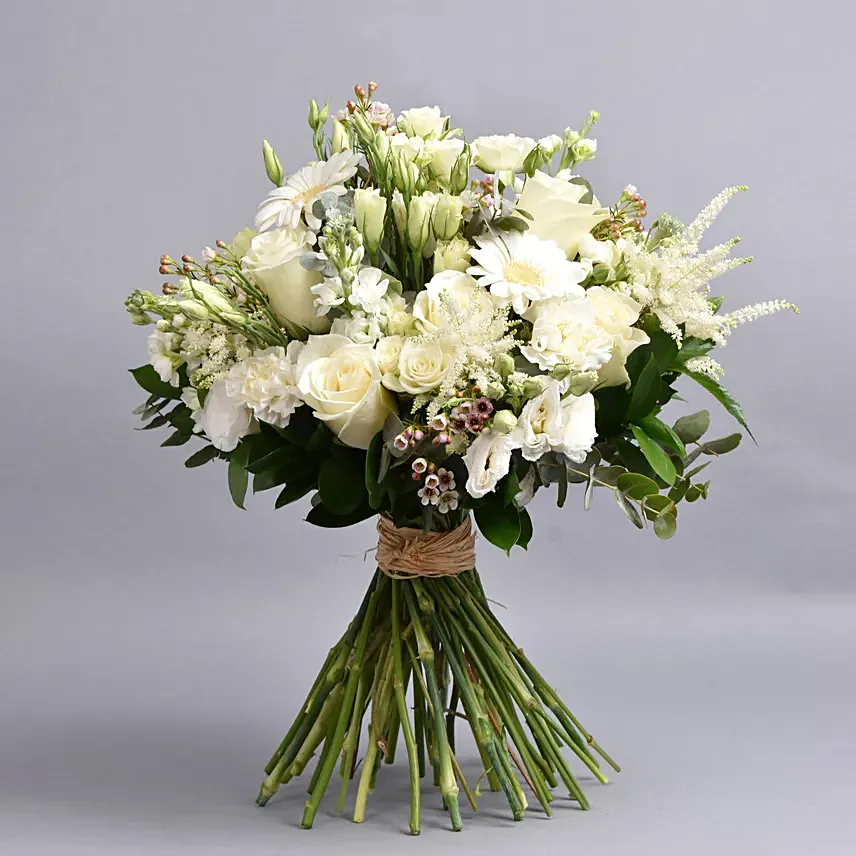 White Beauty: Birthday Flowers to Abu Dhabi
