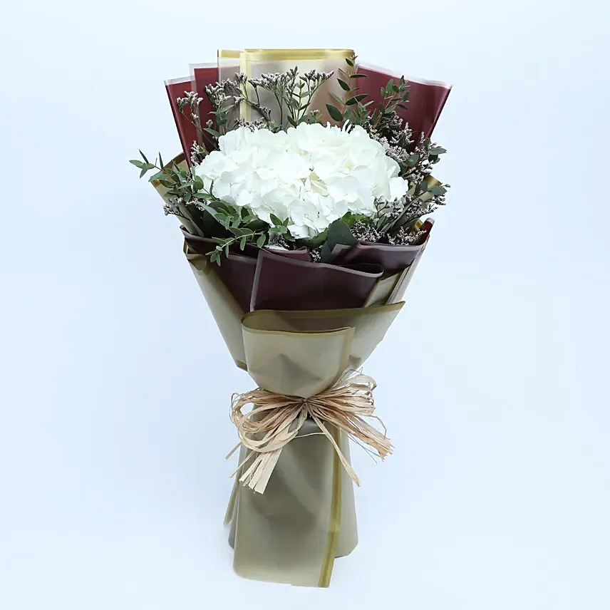 White Hydrangea Bouquet: White Flowers Bouquet