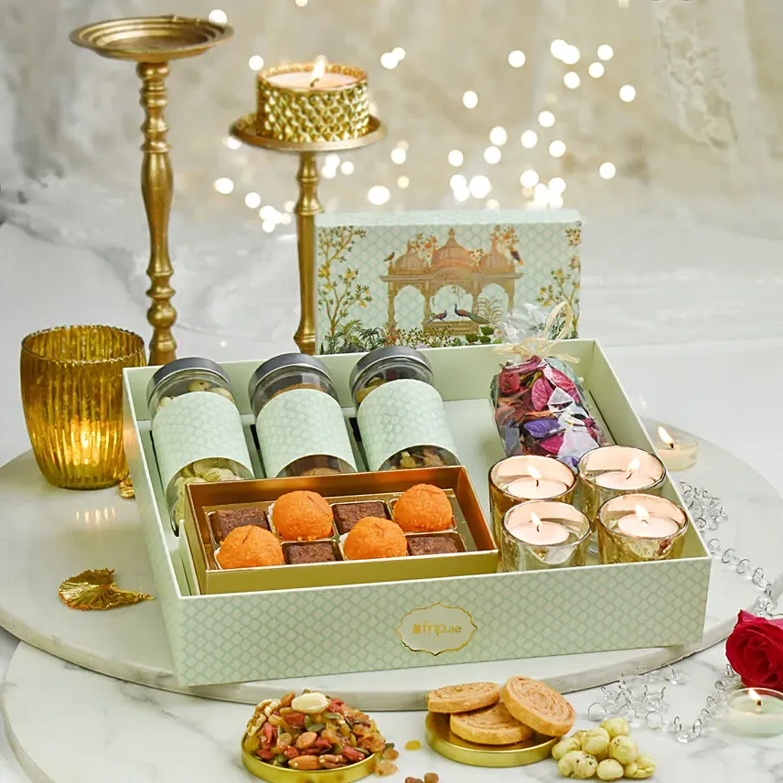 Wishes of Lights and Sparkles Diwali Hamper: Sweets 