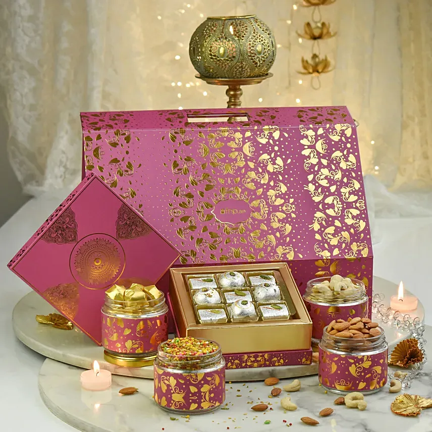 Wishes of Opulence Diwali Hamper: Dubai Sweets